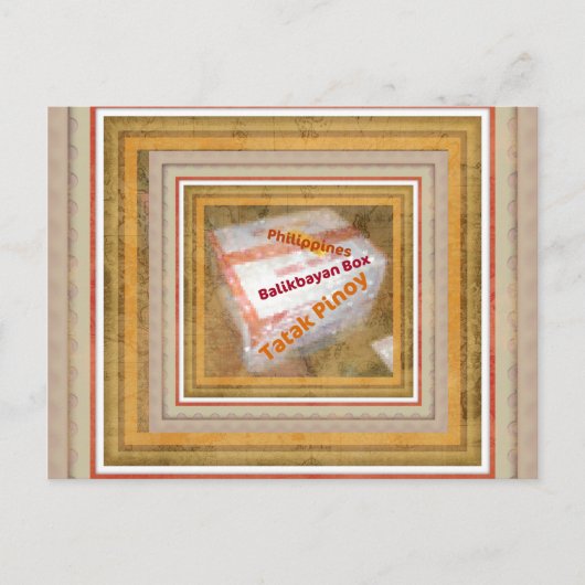フィリピンバリクベイアンボックスデザインはがき ポストカード (正面)