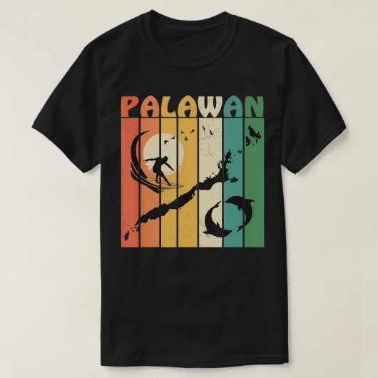 フィリピンパラワンサーフィン Tシャツ (デザイン正面)