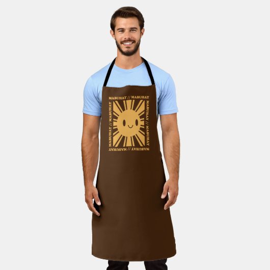 フィリピンフィリピノサンスマイルマブヘタガログ エプロン (着用した状態)