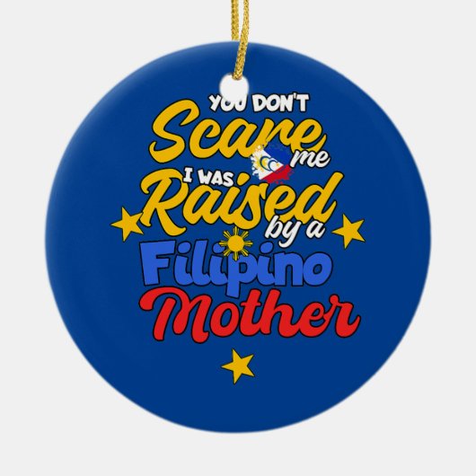 フィリピンフィリピン人女性フィリピーナキッドマザーNo セラミックオーナメント (正面)