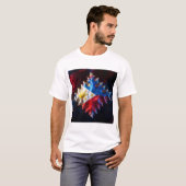 フィリピンフラッグとマンデルブロットフラクタルの融合 Tシャツ (正面フル)