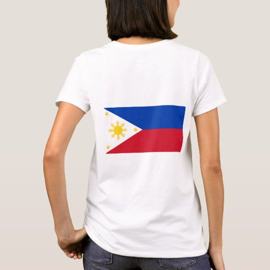 フィリピンフリースジップジョガー国旗 Tシャツ (裏面)