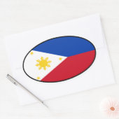 フィリピンユーロステッカー 楕円形シール (封筒)