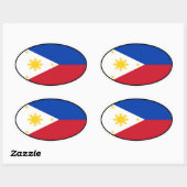 フィリピンユーロステッカー 楕円形シール (シート)