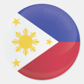 フィリピンラウンドアイコン国旗 ラウンドシール (正面)