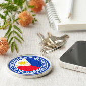 フィリピンラウンドエンブレム キーホルダー (側面)