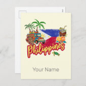 フィリピンヴィンテージターシエフラッグパームサミナリー シーズンポストカード (正面/裏面)