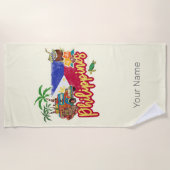 フィリピンヴィンテージターシエフラッグパームサミナリー ビーチタオル (正面)