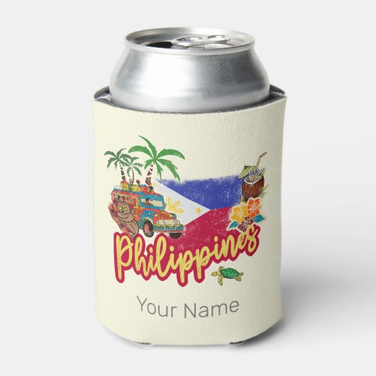 フィリピンヴィンテージターシエフラッグパームサミナリー 缶クーラー (缶正面)