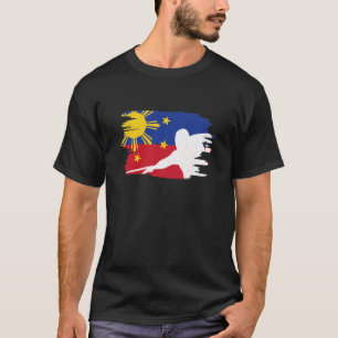 フィリピン人とフィリピン人のためのプールビリヤードフラグ Tシャツ