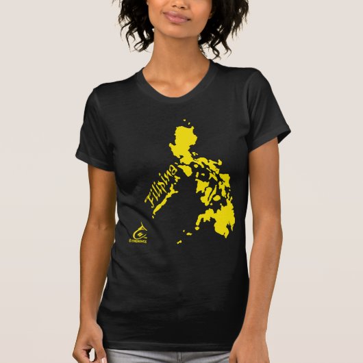 フィリピン人のフィリピン島の黄色 Tシャツ (正面)