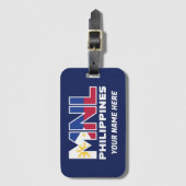 フィリピン人デザイン「MNL PHI」ラゲッカスタマイズジ・タグ ラゲッジタグ (正面縦)