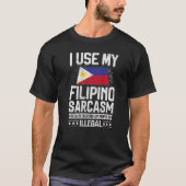 フィリピン人男性&ウォム向け国旗のお土産 Tシャツ (正面)