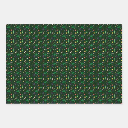 フィリピン人赤穂フィリピーノのクリスマスパターン ラッピングペーパーシート (正面)