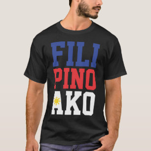 フィリピン人Ako (前部及び背部) Tシャツ