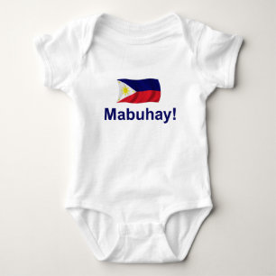 フィリピン人Mabuhay! ベビーボディスーツ