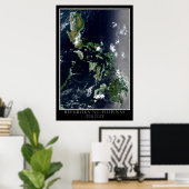 フィリピン共和国の衛星ポスターマップ ポスター (ホームオフィス)