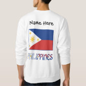 フィリピン国パーソナライズされた旗 スウェットシャツ (裏面)