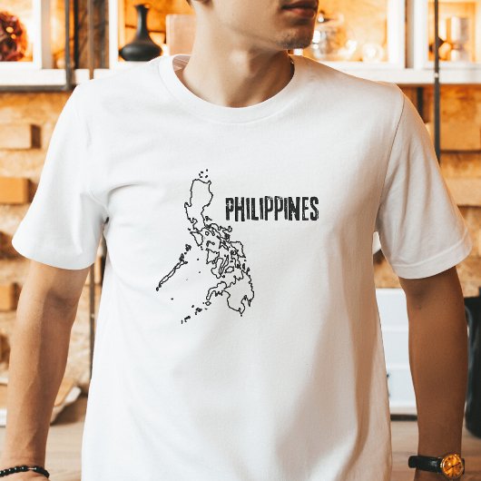 フィリピン国土図 国境線 Tシャツ