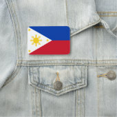 フィリピン国旗が付いた愛国的な名前タグ 名札 (インサイチュ)