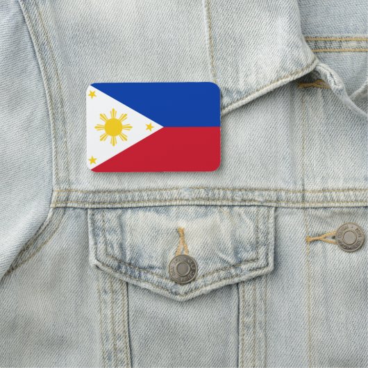 フィリピン国旗が付いた愛国的な名前タグ 名札 (インサイチュ)