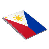 フィリピン国旗が掲げられた手帳 ノートブック (右側)