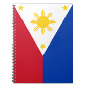 フィリピン国旗が掲げられた手帳 ノートブック (正面)