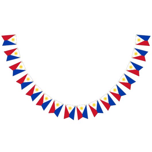 フィリピン国旗とパーティーバナー/結婚式 バンティングフラッグ (全)