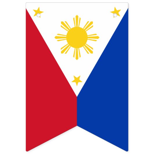フィリピン国旗とパーティーバナー/結婚式 バンティングフラッグ (第1の旗)
