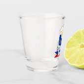 フィリピン国旗とフィリピンの愛国者ショット ショットグラス (左)