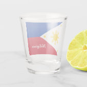 フィリピン国旗とフィリピンの愛国者 ショットグラス (裏面)