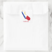 フィリピン国旗のカリフォルニアの州の地図 スクエアシール (バッグ)