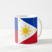 フィリピン国旗のセラミックコーヒーマグ コーヒーマグカップ (正面右)