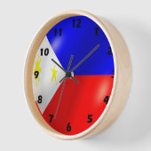 フィリピン国旗のデザイン 壁時計 (傾斜)