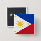 フィリピン国旗のボタン 缶バッジ (正面&裏面)