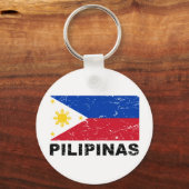 フィリピン国旗のヴィンテージ キーホルダー (正面)