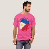 フィリピン国旗の国アイコン記号Trav Tシャツ (正面フル)