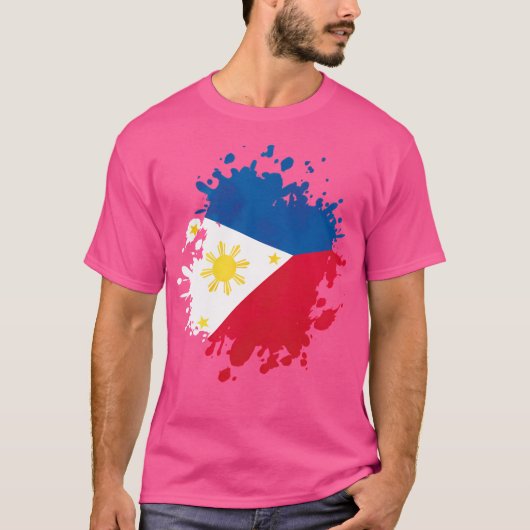 フィリピン国旗の国アイコン記号Trav Tシャツ (正面)