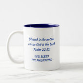 フィリピン国旗の地図フィリピン聖なる書物、 経典 ツートーンマグカップ (左)