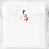 フィリピン国旗の地図 ラウンドシール (バッグ)