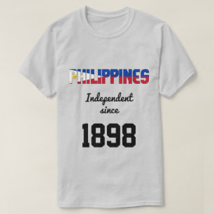 フィリピン国旗の独立性お祝い Tシャツ