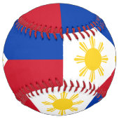 フィリピン国旗を持つ愛国的なソフトボール ソフトボール (正面)