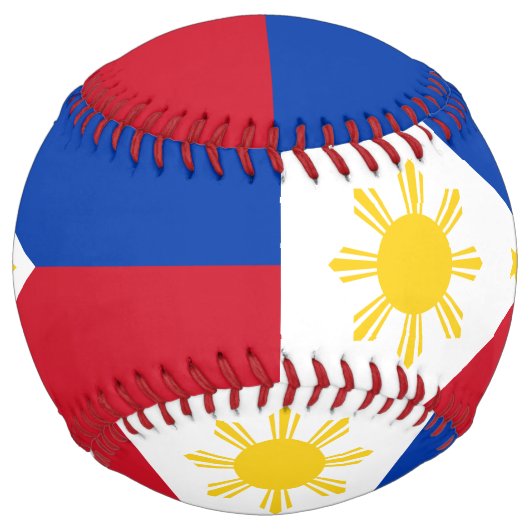 フィリピン国旗を持つ愛国的なソフトボール ソフトボール (正面)