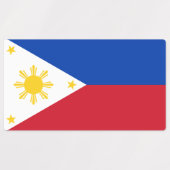 フィリピン国旗を持つ愛国的なラベル ラベル (デザイン1)