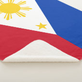 フィリピン国旗を持つ愛国的シェルパ毛布 シェルパブランケット (3/4)