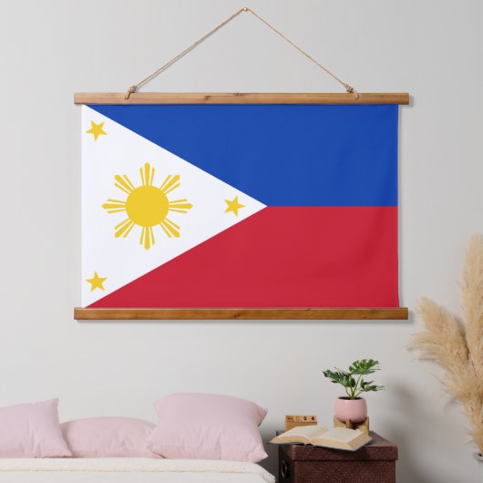 フィリピン国旗を掲げたウォールタペストリー 吊り下げ型タペストリー (寝室)