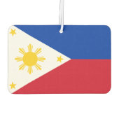 フィリピン国旗を掲げたカーエアーフレザー カーエアーフレッシュナー (裏面)