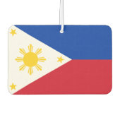 フィリピン国旗を掲げたカーエアーフレザー カーエアーフレッシュナー (正面)