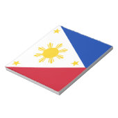 フィリピン国旗を掲げたメモ帳 ノートパッド (回転)