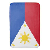 フィリピン国旗を掲げた大浴場 バスマット (正面縦)